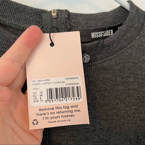 Missguided Jumpsuit. Gray. Size 6 US. - Picture 3 of 4